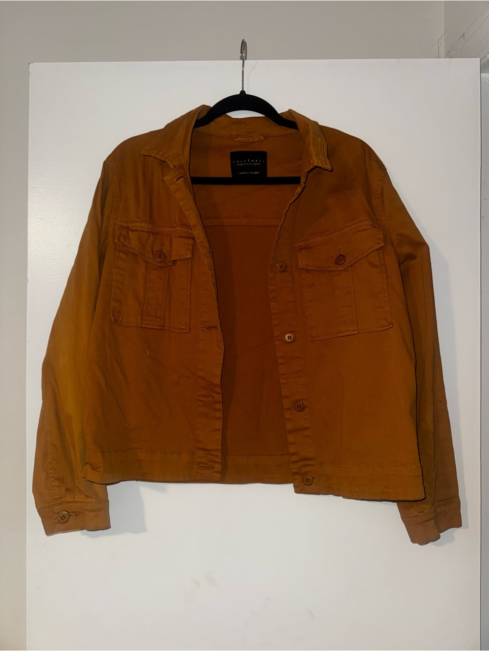 Sanctuary Women's Rust Button-Front Utility Jacket Size Medium
